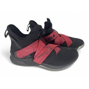AO2609-003 Nike Lebron Soldier XII 12 Black/Red Basketball Size 13.5